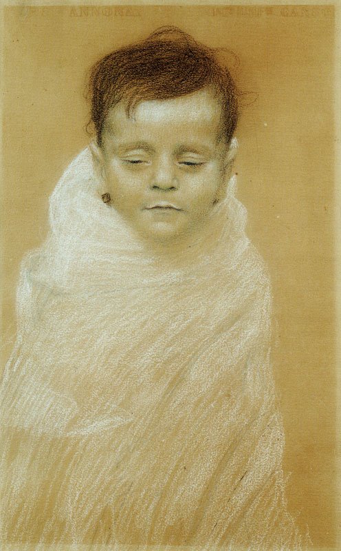Sanatçıların Portresi Ölü Oğul by Gustav Klimt
