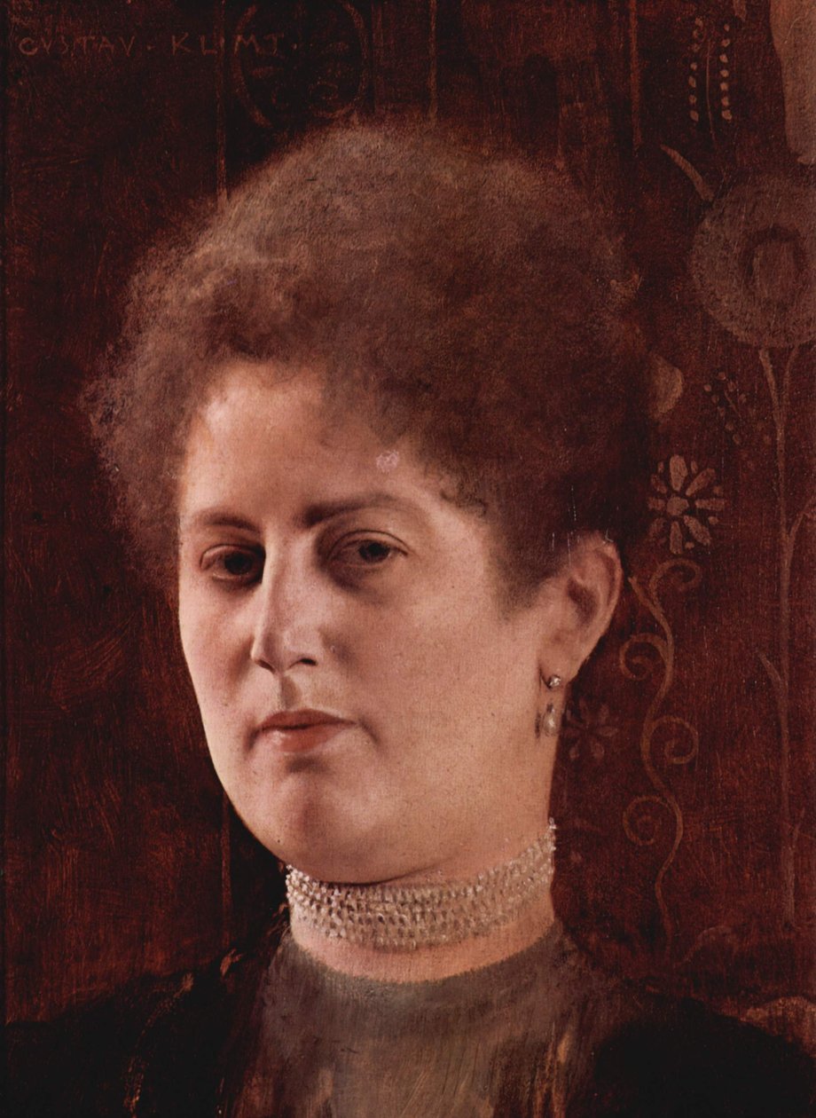 bir kadın portresi by Gustav Klimt