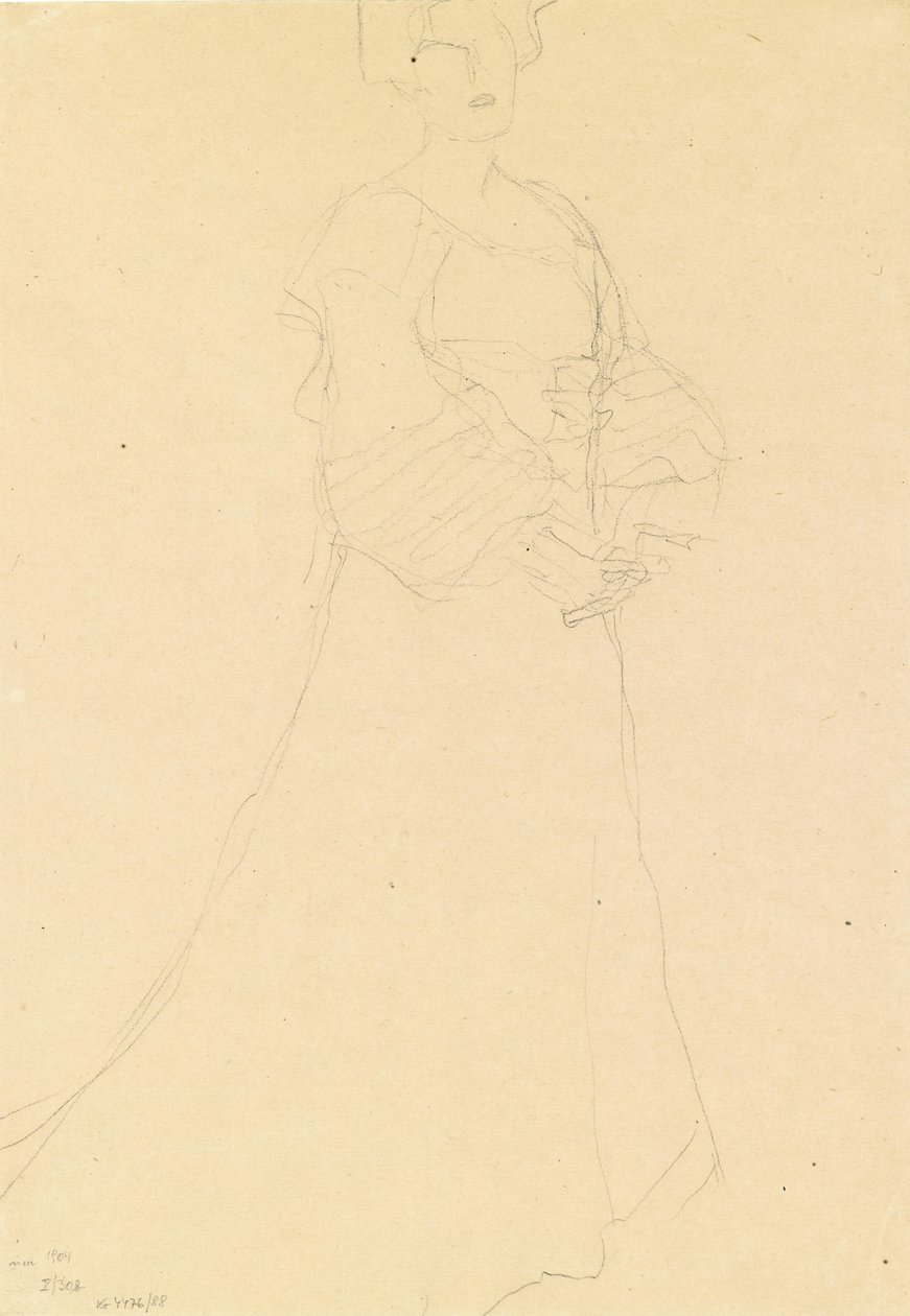 Sağda duran bayan by Gustav Klimt
