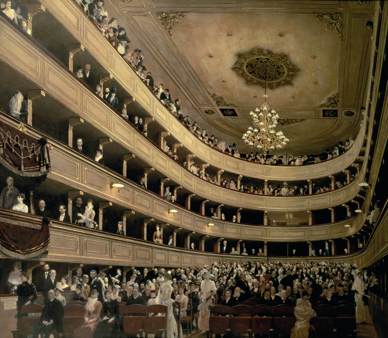 Eski Kale Tiyatrosu Oditoryumu, 1888 by Gustav Klimt