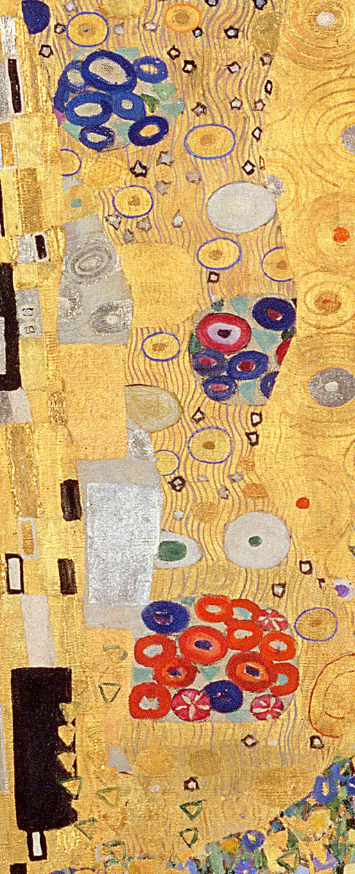 Öpücük, 1907-08 tuval üzerine yağlı boya, 601 detayı by Gustav Klimt