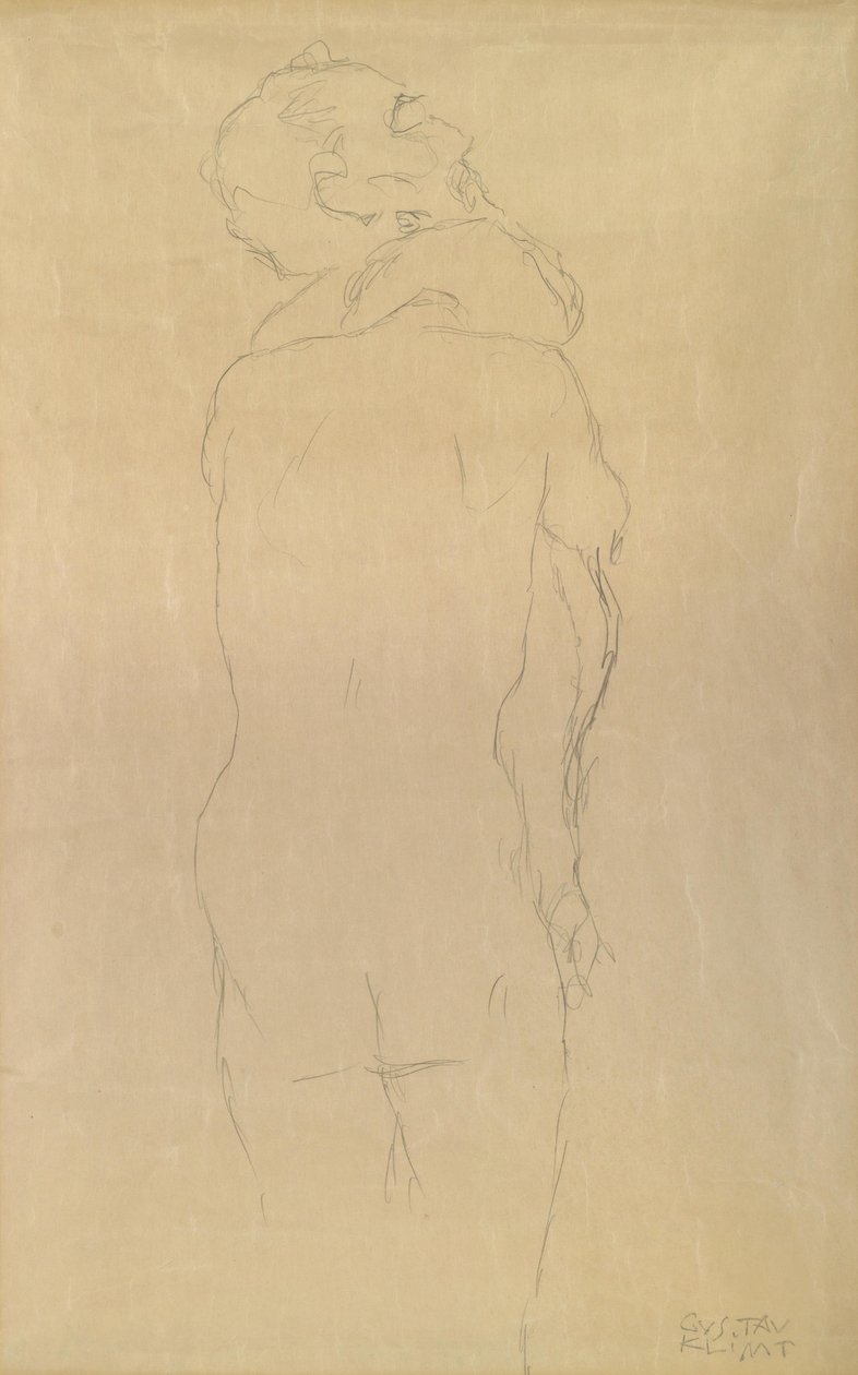 Adem ve Havva araştırması by Gustav Klimt
