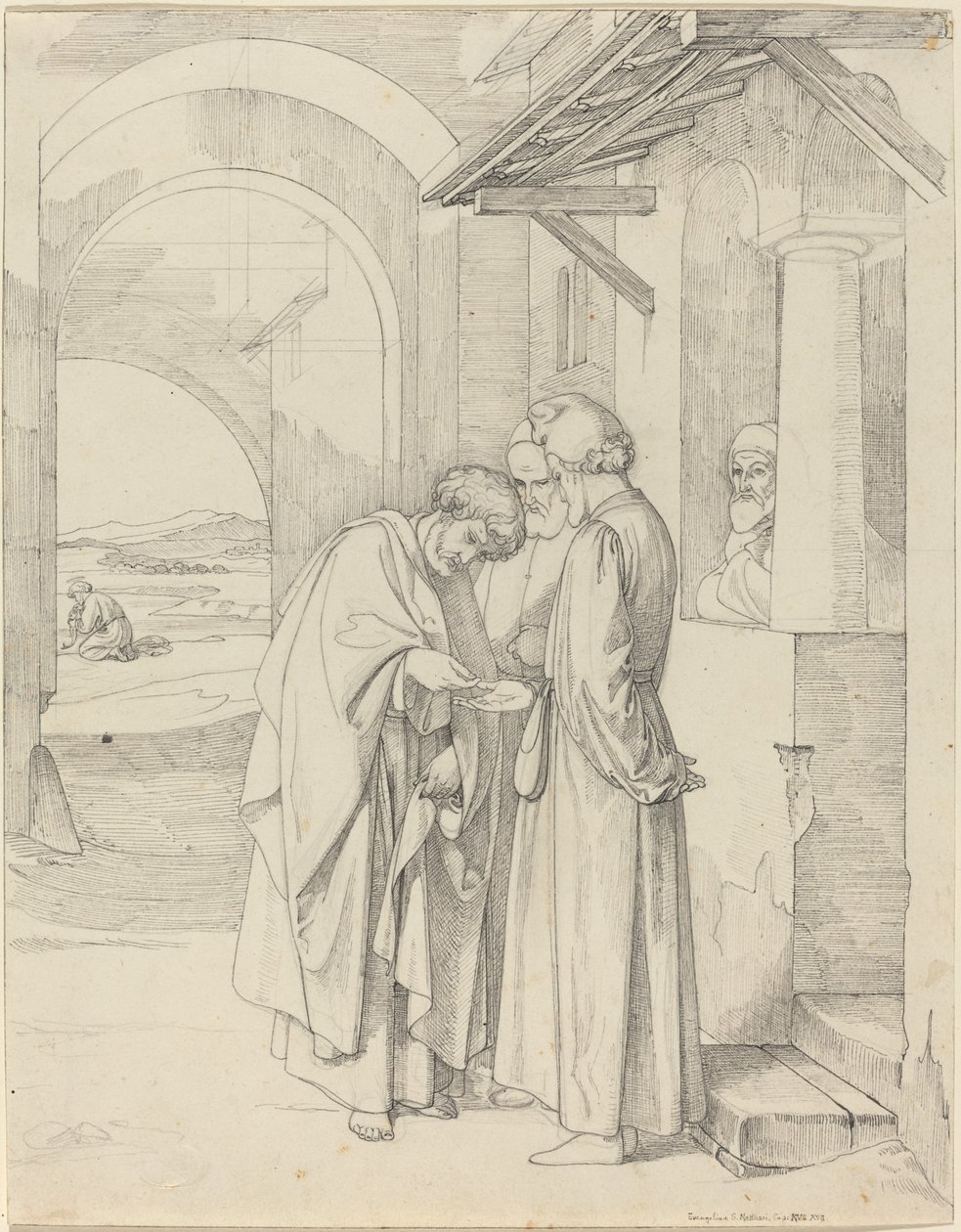Peter Tapınak Vergisini Ödüyor by Gustav Heinrich Naeke