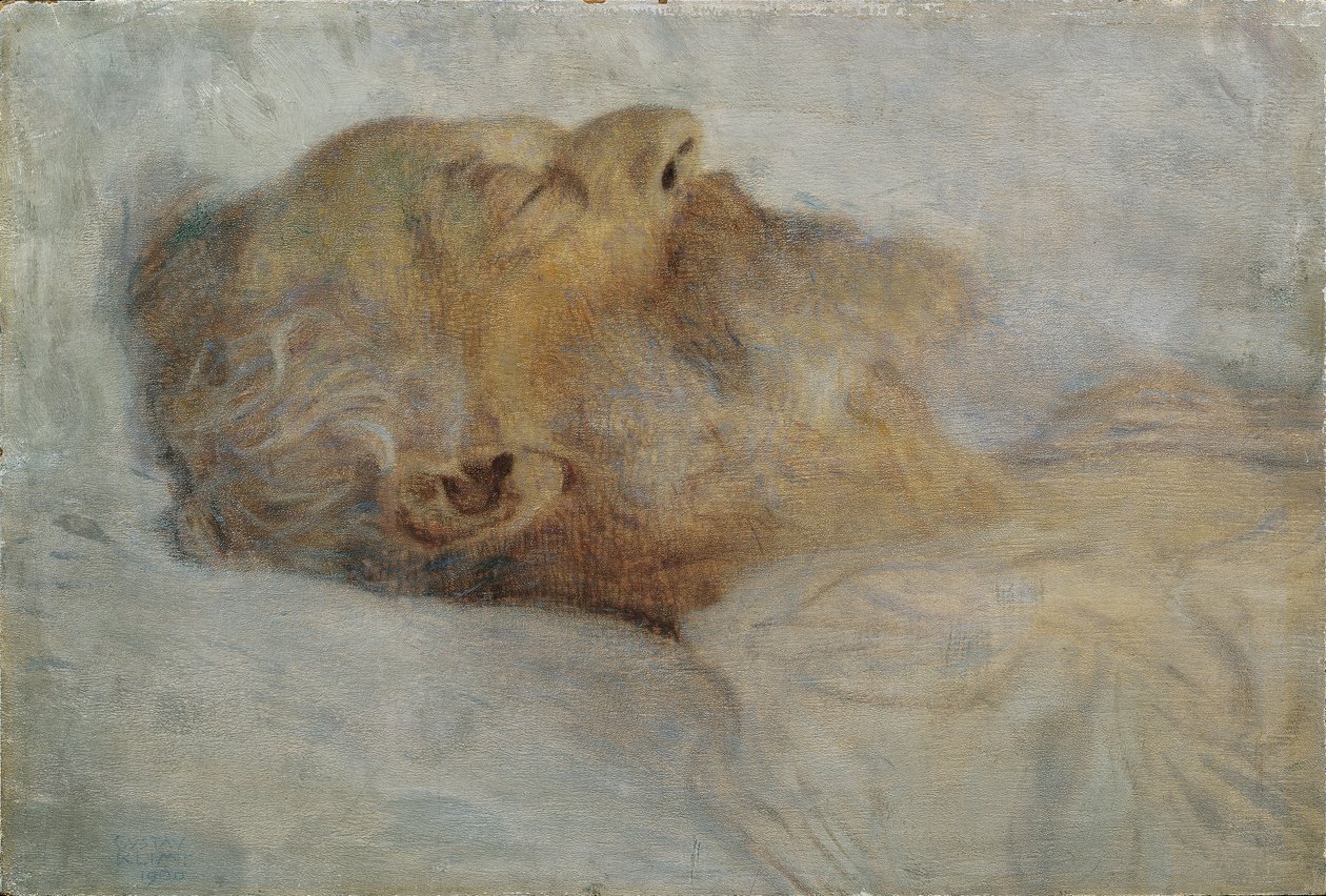 Yaşlı adam ölüm döşeğinde by Gustav Klimt