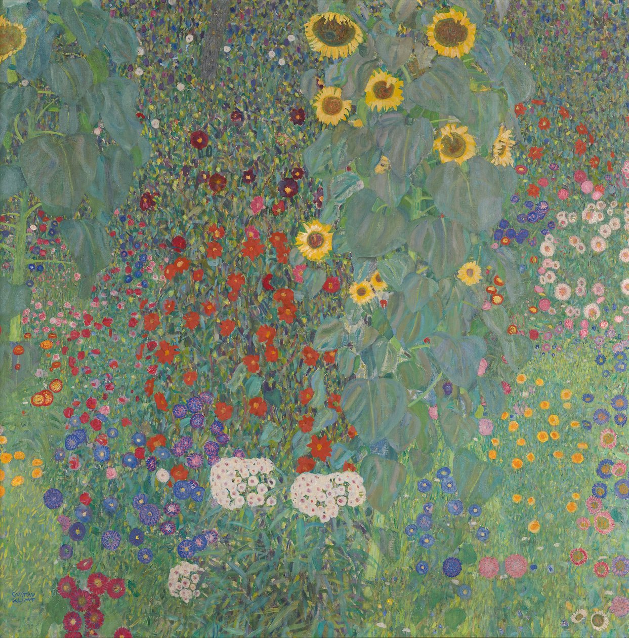 Ayçiçeği ile yazlık bahçe by Gustav Klimt