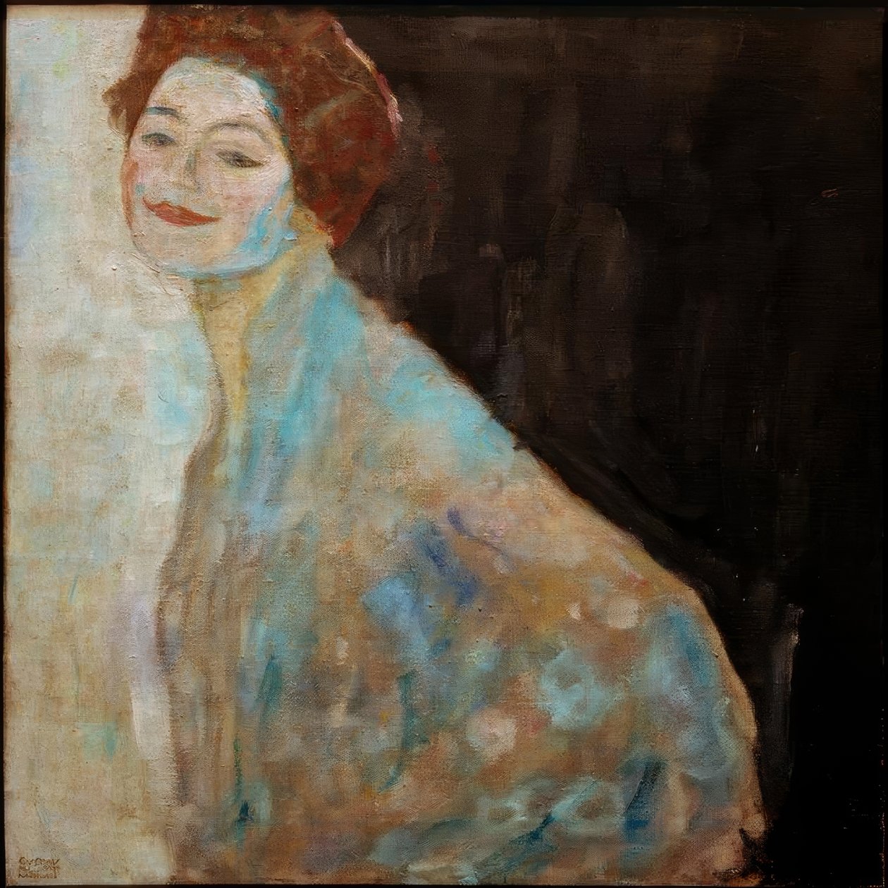 Beyaz bir bayanın portresi by Gustav Klimt