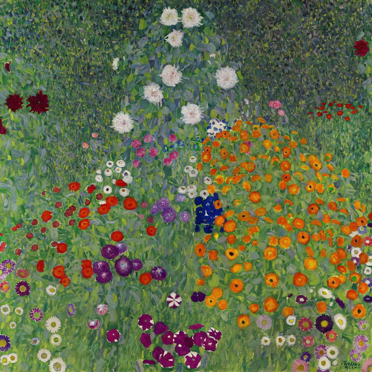 Çiftlik Bahçesi Çiçek Bahçesi, 1907. by Gustav Klimt