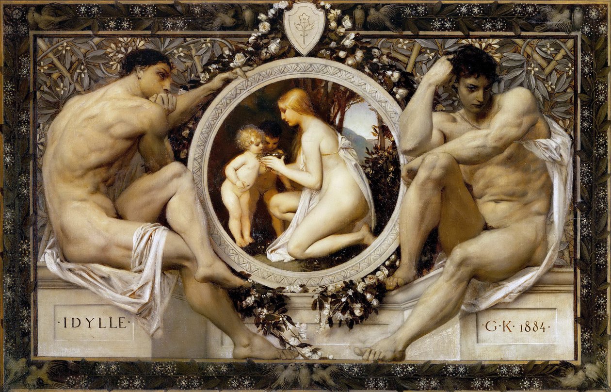 idil, 1884 by Gustav Klimt