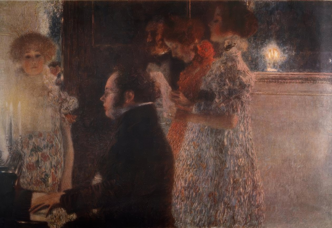 Piyano başında Schubert by Gustav Klimt