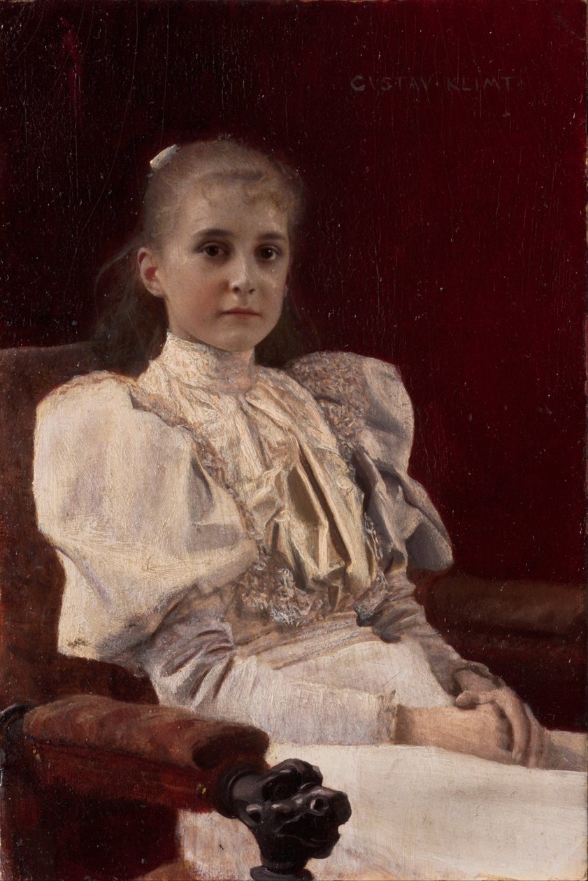 Oturan Genç Kız by Gustav Klimt
