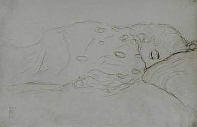 uyku çıplak by Gustav Klimt
