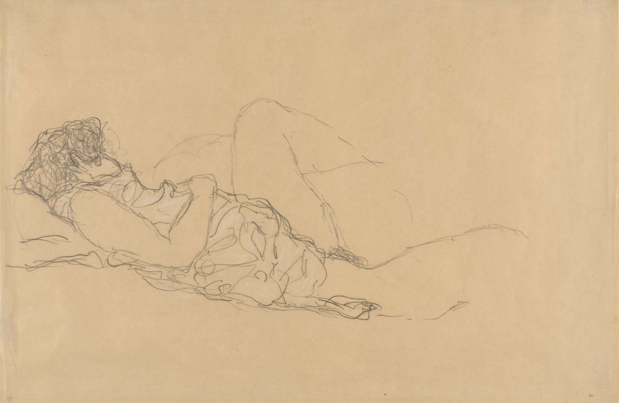 uyuyan kadın by Gustav Klimt