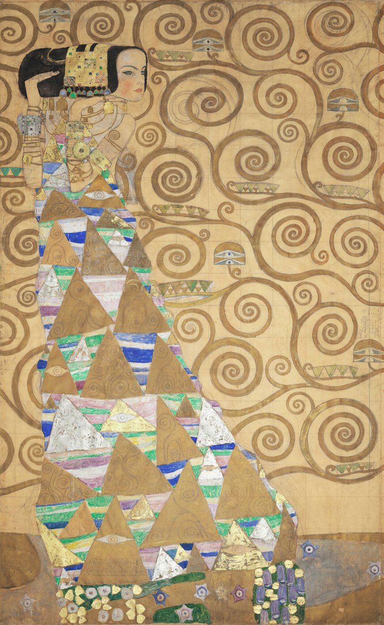 Stoclet Frizi, Detay: Beklenti, 1905-1909. by Gustav Klimt