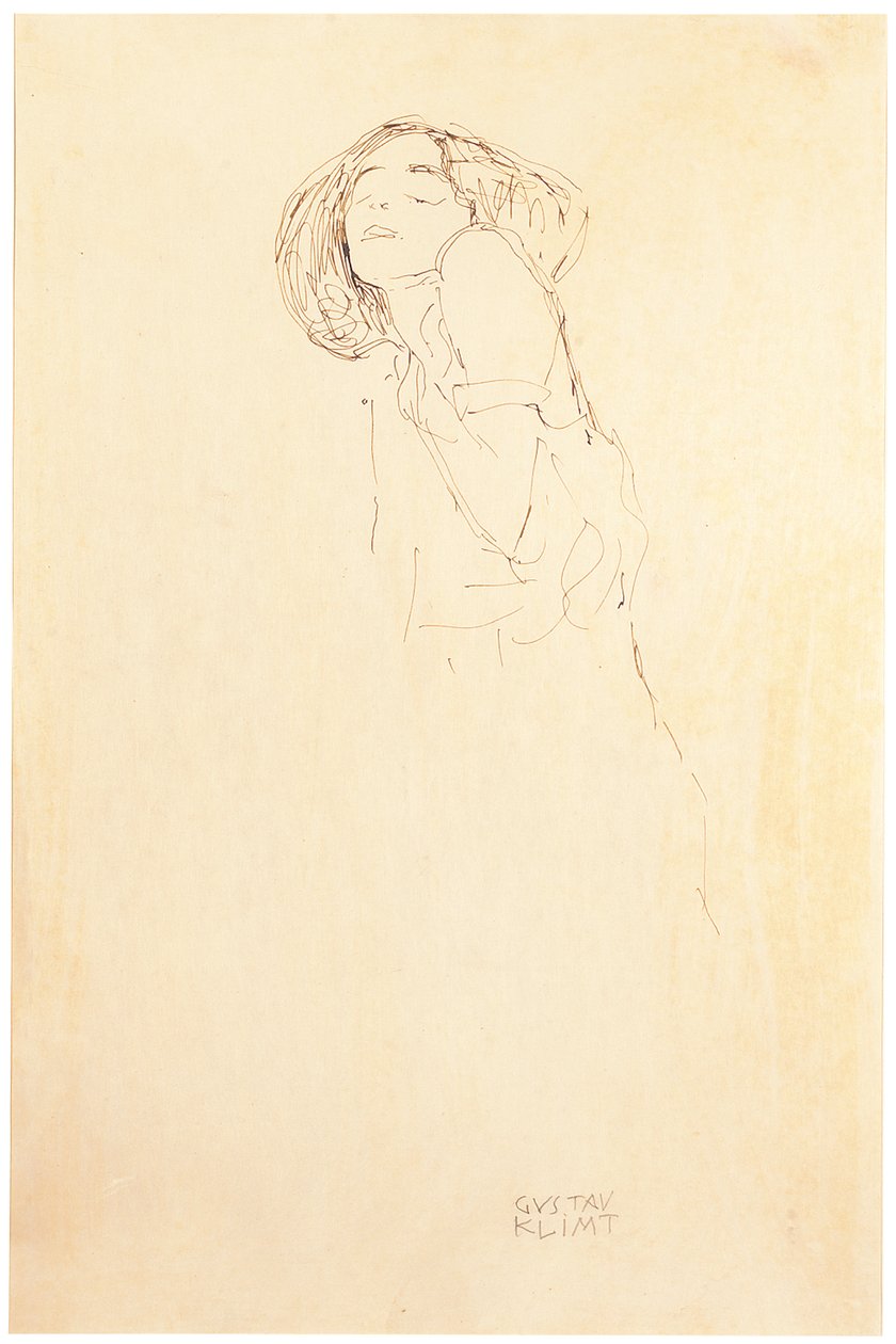 soldaki kadın by Gustav Klimt