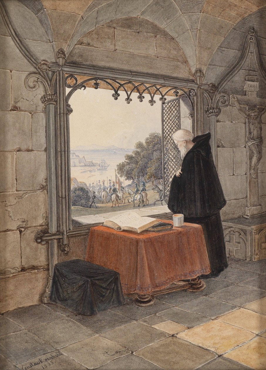 Haçlı ve Keşiş by Gustav Reinhold