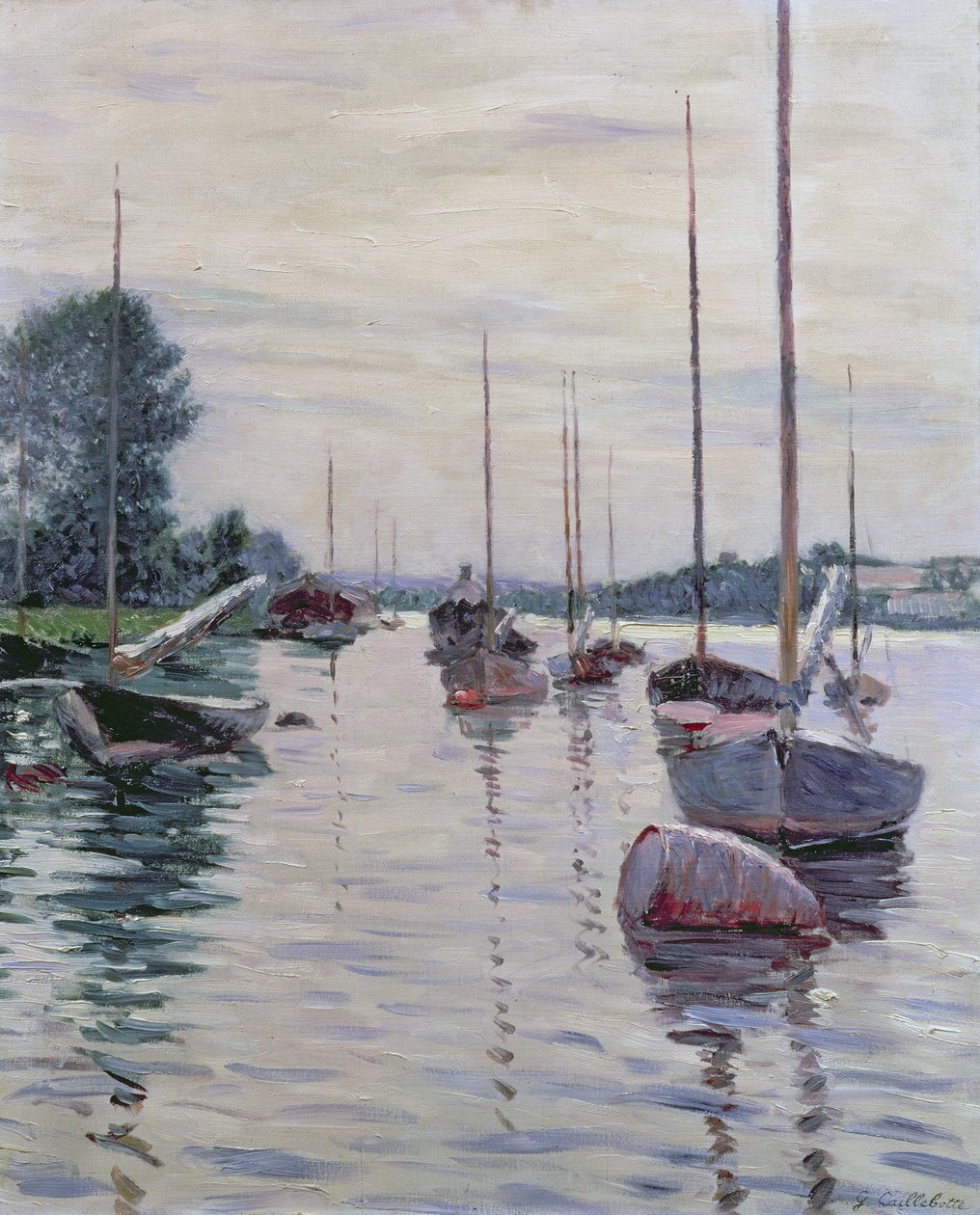 Seine Nehrine Demirli Tekneler by Gustave Caillebotte