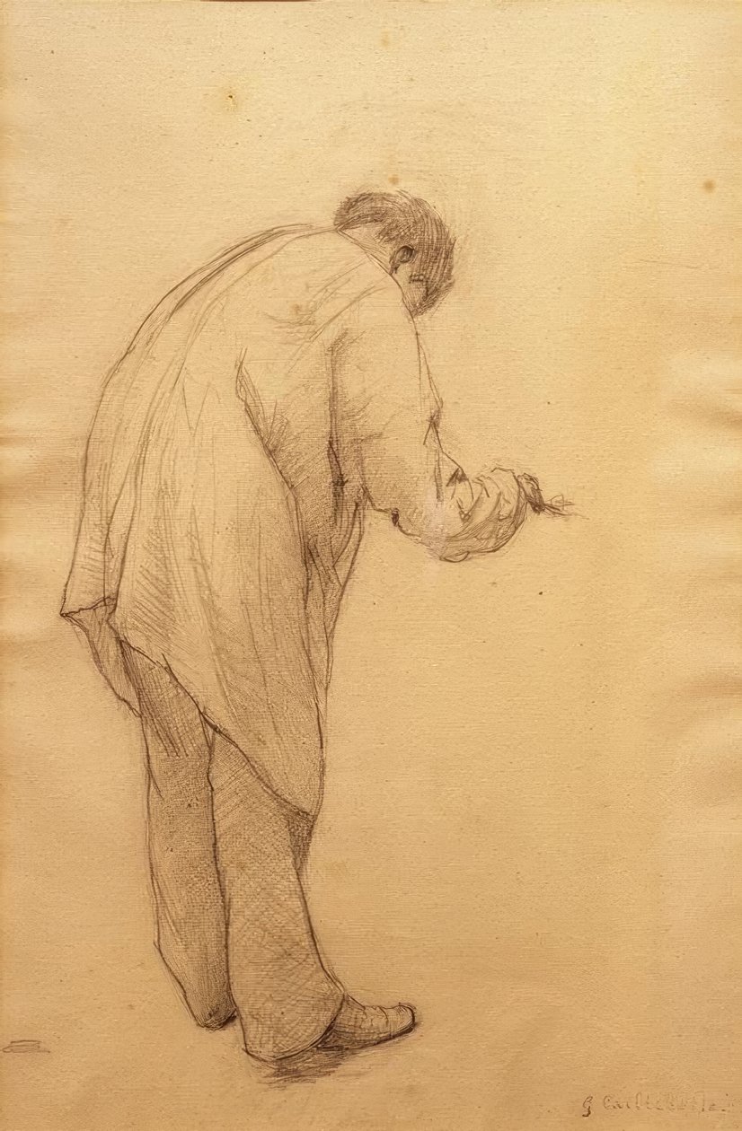 Ev ressamları için çalışma by Gustave Caillebotte