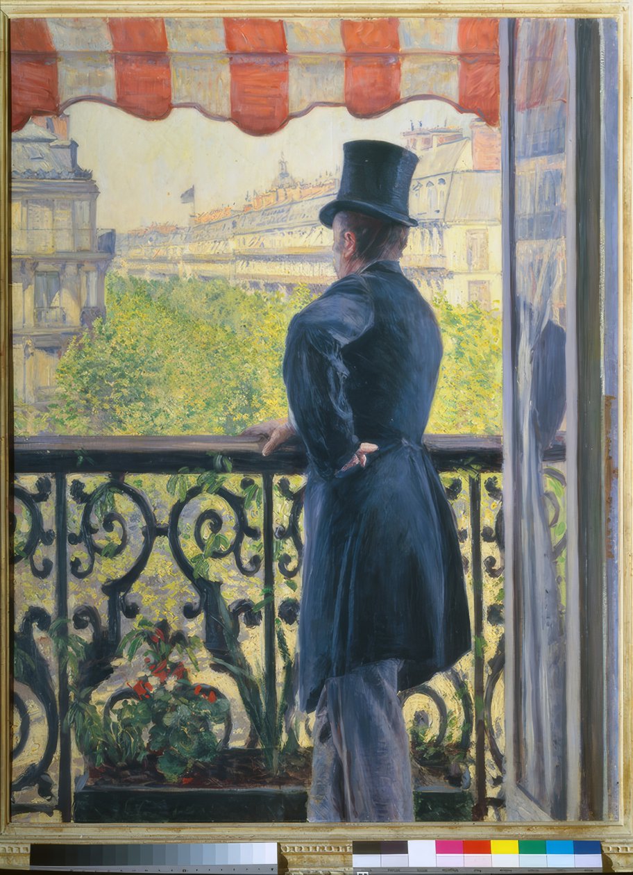 Balkondaki Adam, Boulevard Haussmann by Gustave Caillebotte