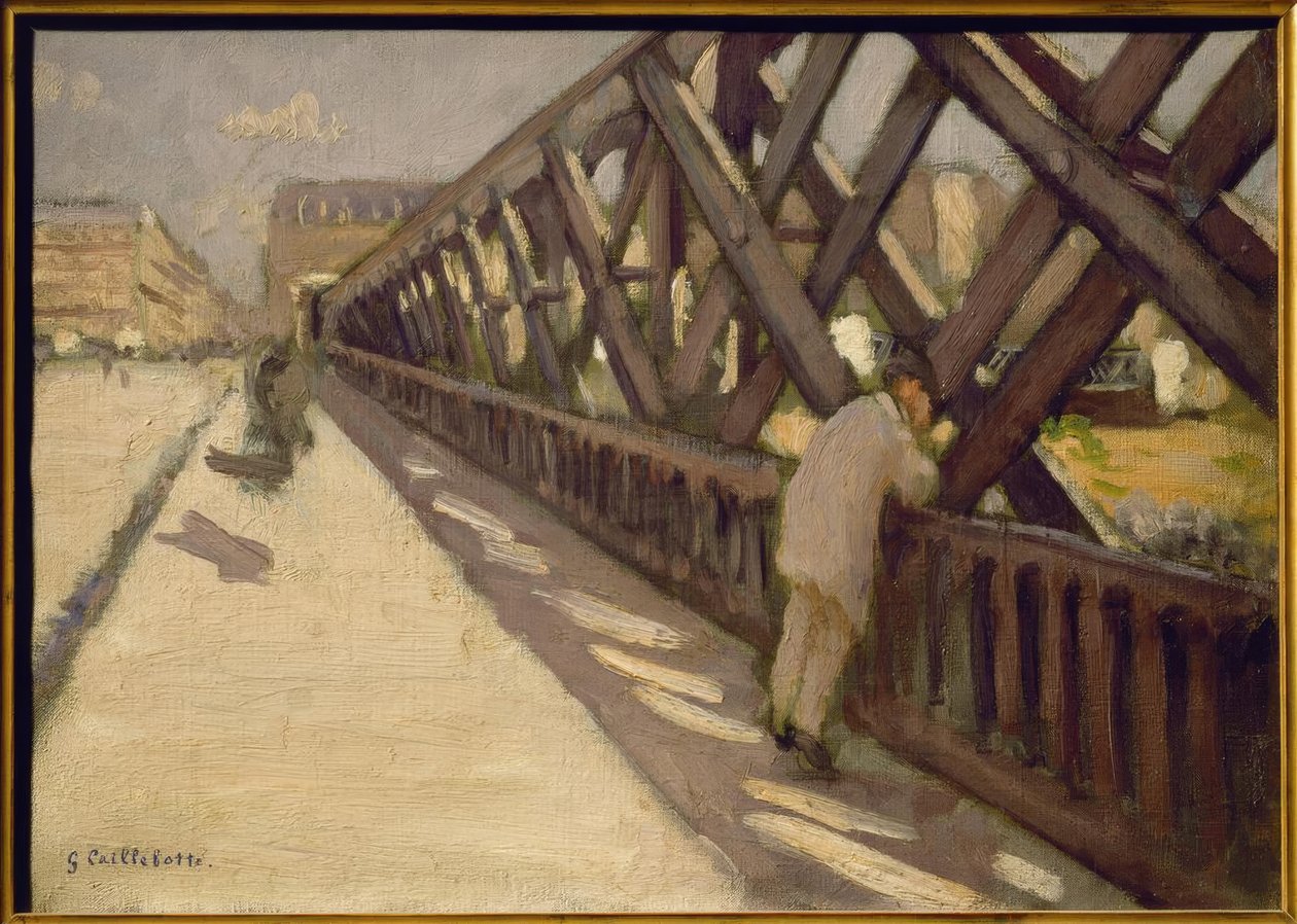 Avrupa Köprüsü, ön kroki by Gustave Caillebotte
