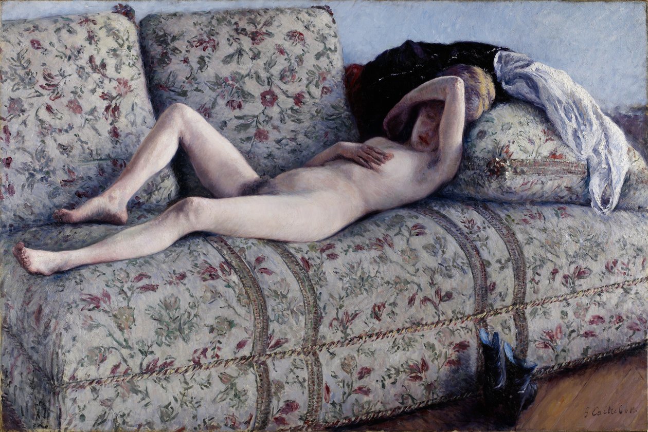 Kanepede Çıplak, 1880 dolayları by Gustave Caillebotte
