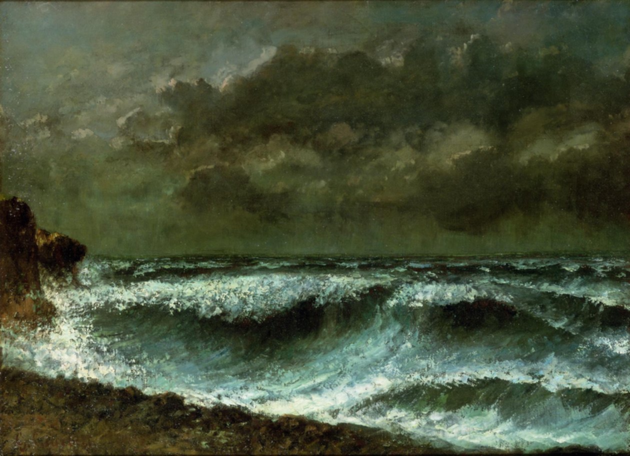 Ufukta bir fırtına öncesi by Gustave Courbet