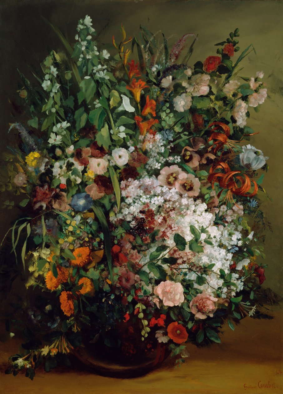 Vazoda Çiçek Buketi by Gustave Courbet
