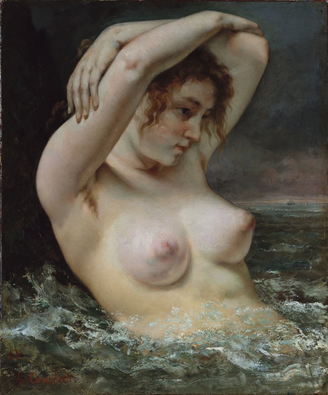 Dalgalardaki Kadın by Gustave Courbet