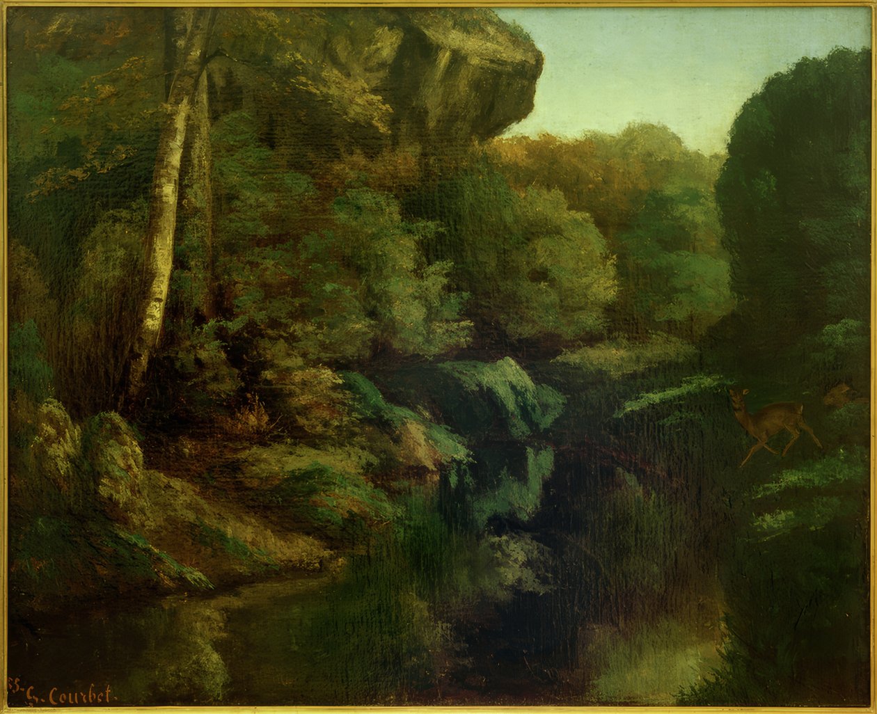 Fontainebleau ormanının görünümü by Gustave Courbet