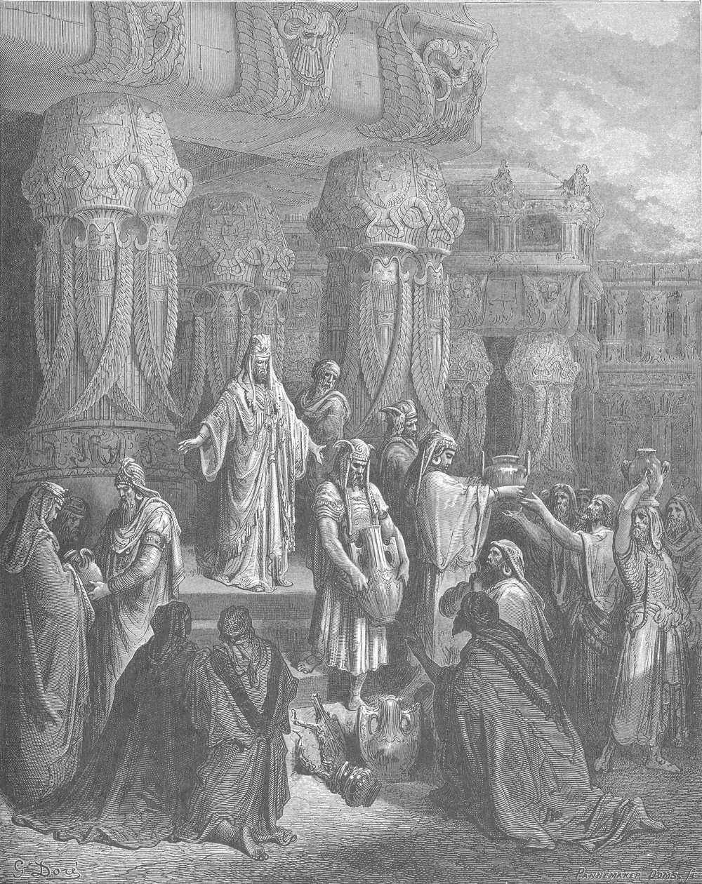 Cyrus Tapınağın Damarlarını Geri Getiriyor by Gustave Dore