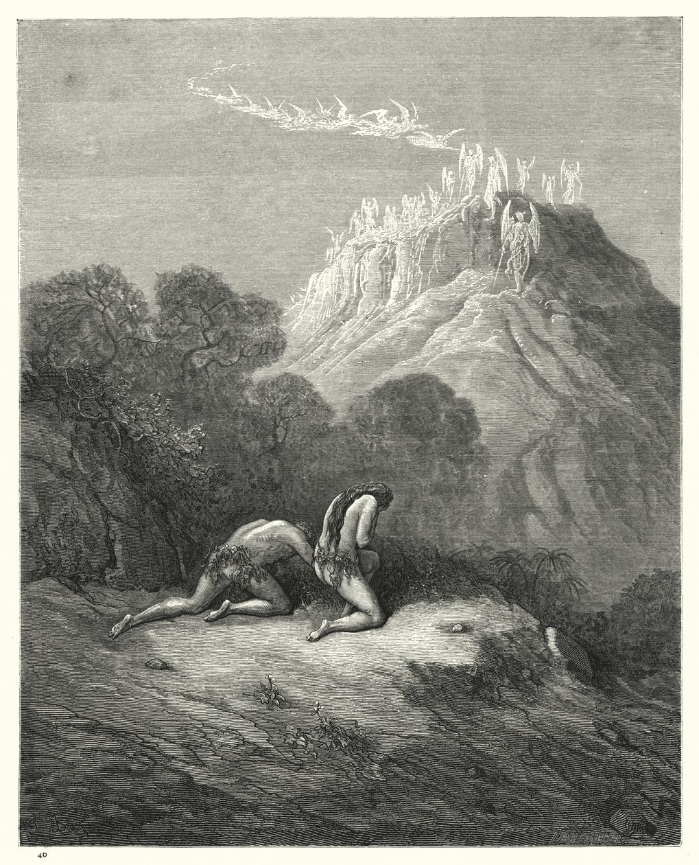 Illustration by Gustave Dore for Miltons Paradise Lost, Book XI, lines 208-210  by Gustave Dore