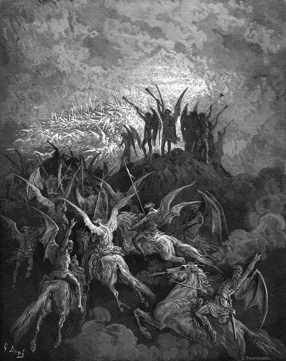 Paradise Lost: The Rebel Angels. by Gustave Dore