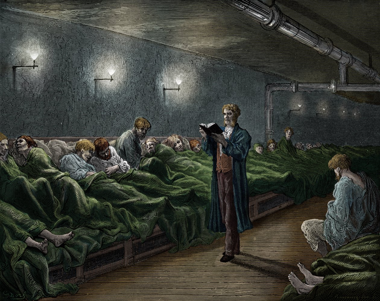 Victorian London refuge by Doré by Gustave Dore