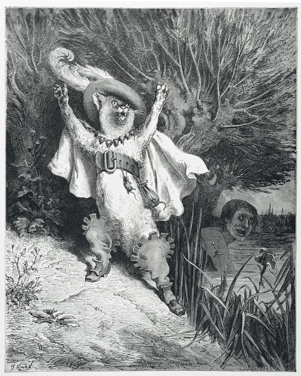 Çizmeli Kedi by Gustave (after) Dore