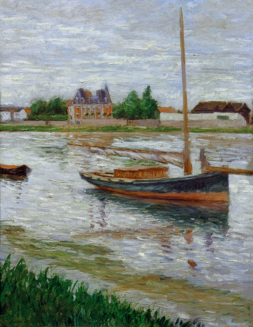 Bateau à l’ancre sur la Seine à Argenteuil by Gustave Caillebotte