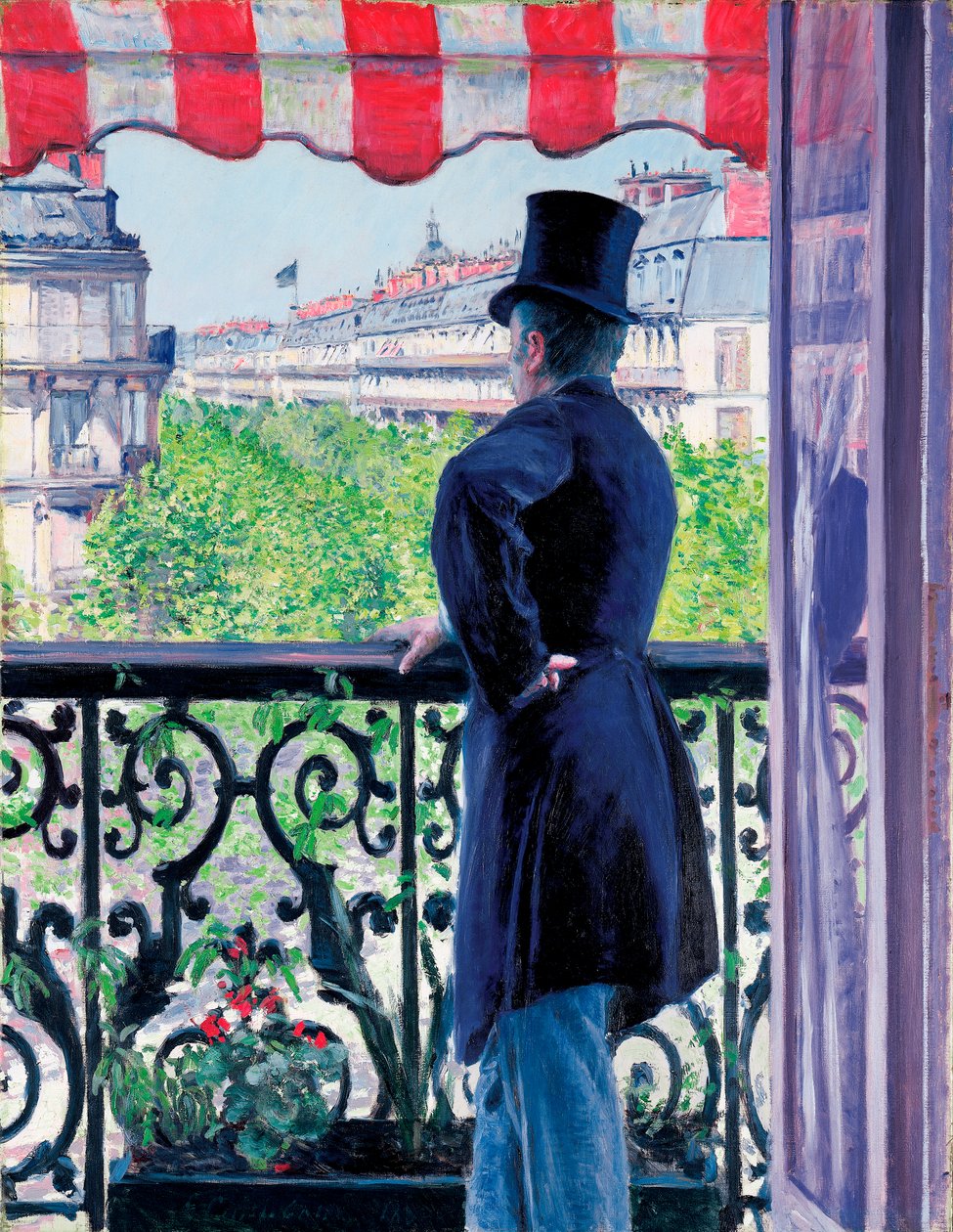 Balkondaki Adam, Boulevard Haussmann, 1880 by Gustave Caillebotte
