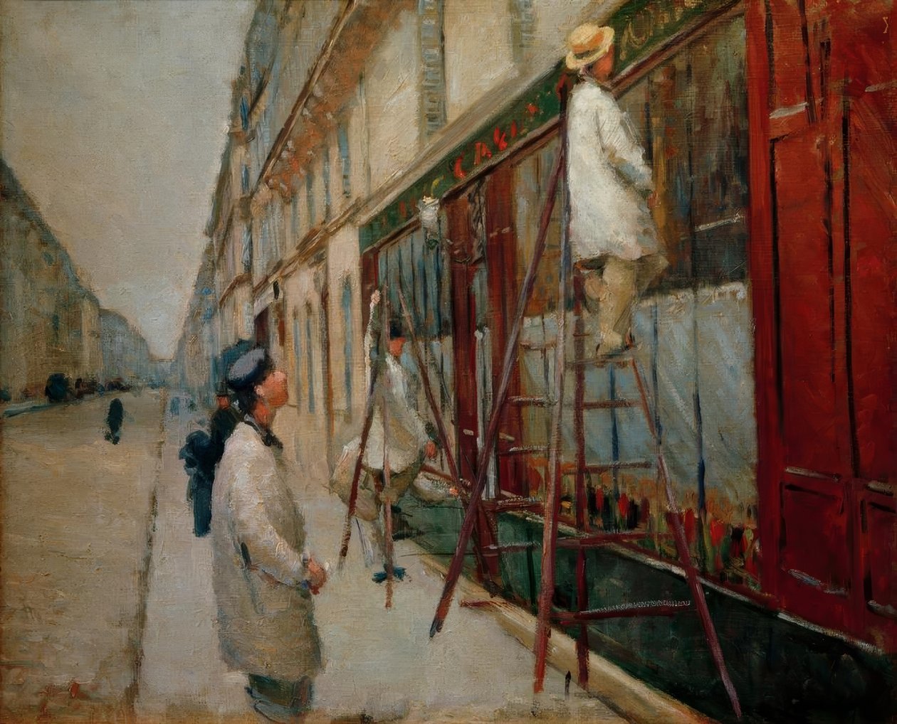 Binalardaki ressamlar (kroki) by Gustave Caillebotte