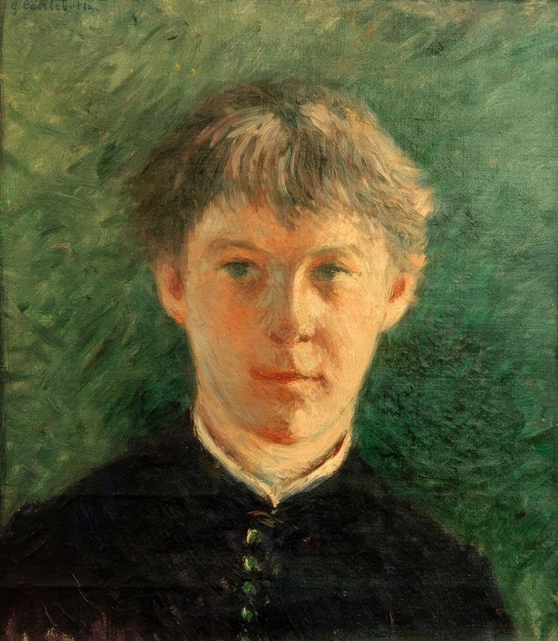 Bir üniversite öğrencisinin portresi by Gustave Caillebotte