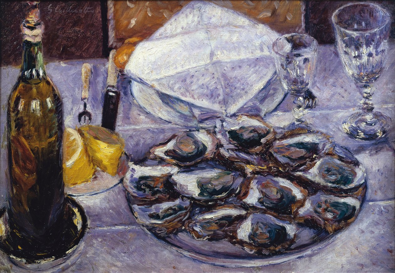 İstiridye ile Natürmort, 1881 by Gustave Caillebotte