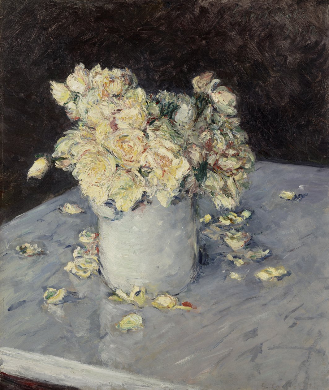 Vazoda Sarı Güller by Gustave Caillebotte