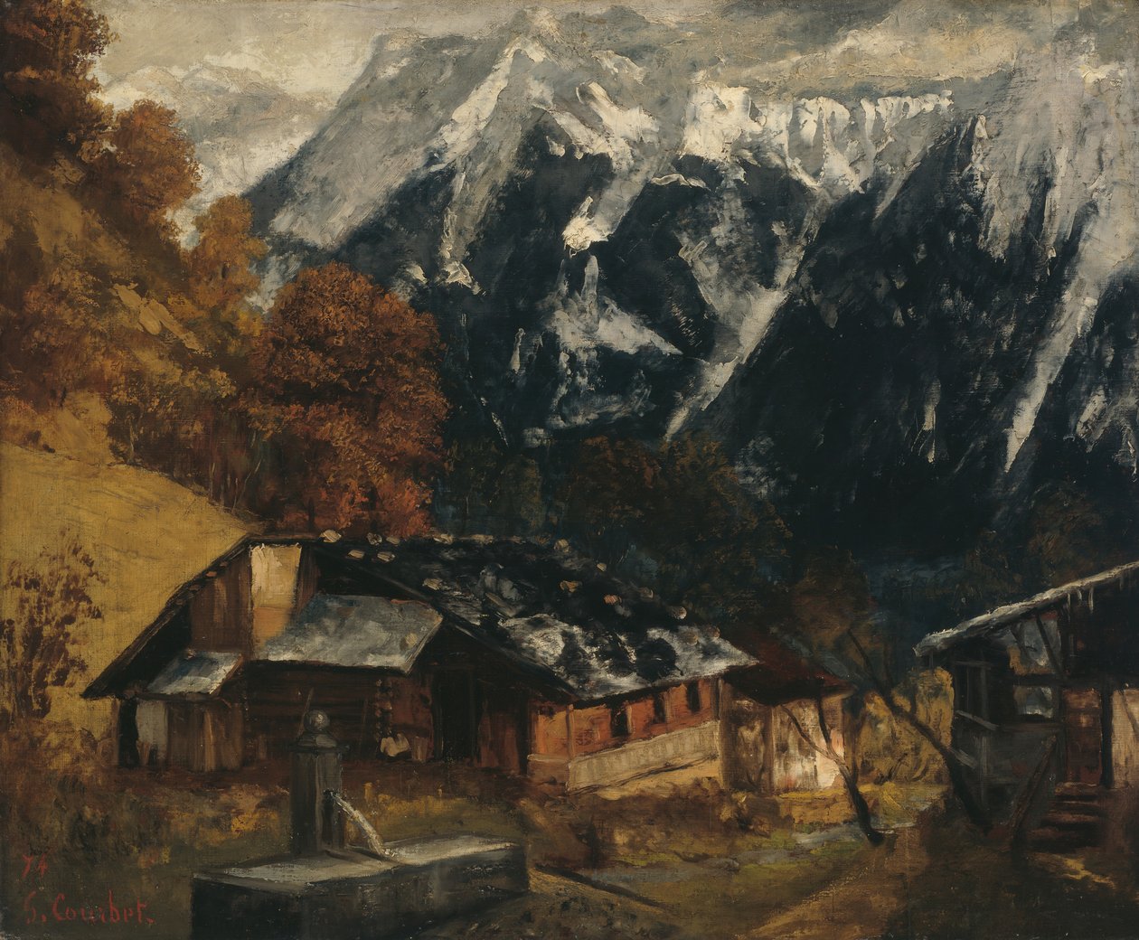 Bir Alp Manzarası, 1874. by Gustave Courbet
