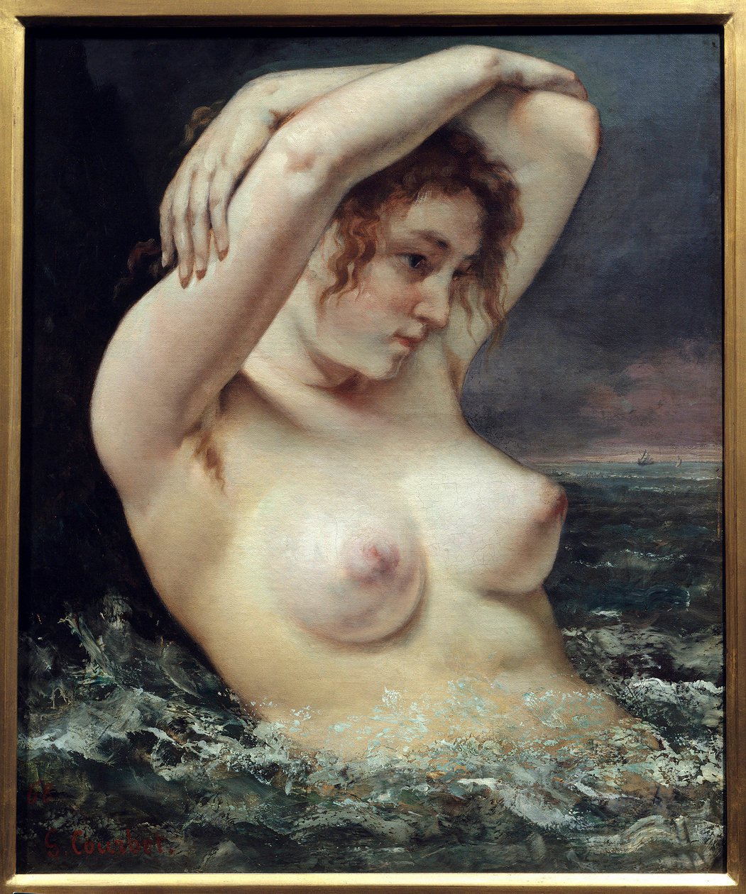 dalgalı kadın by Gustave Courbet