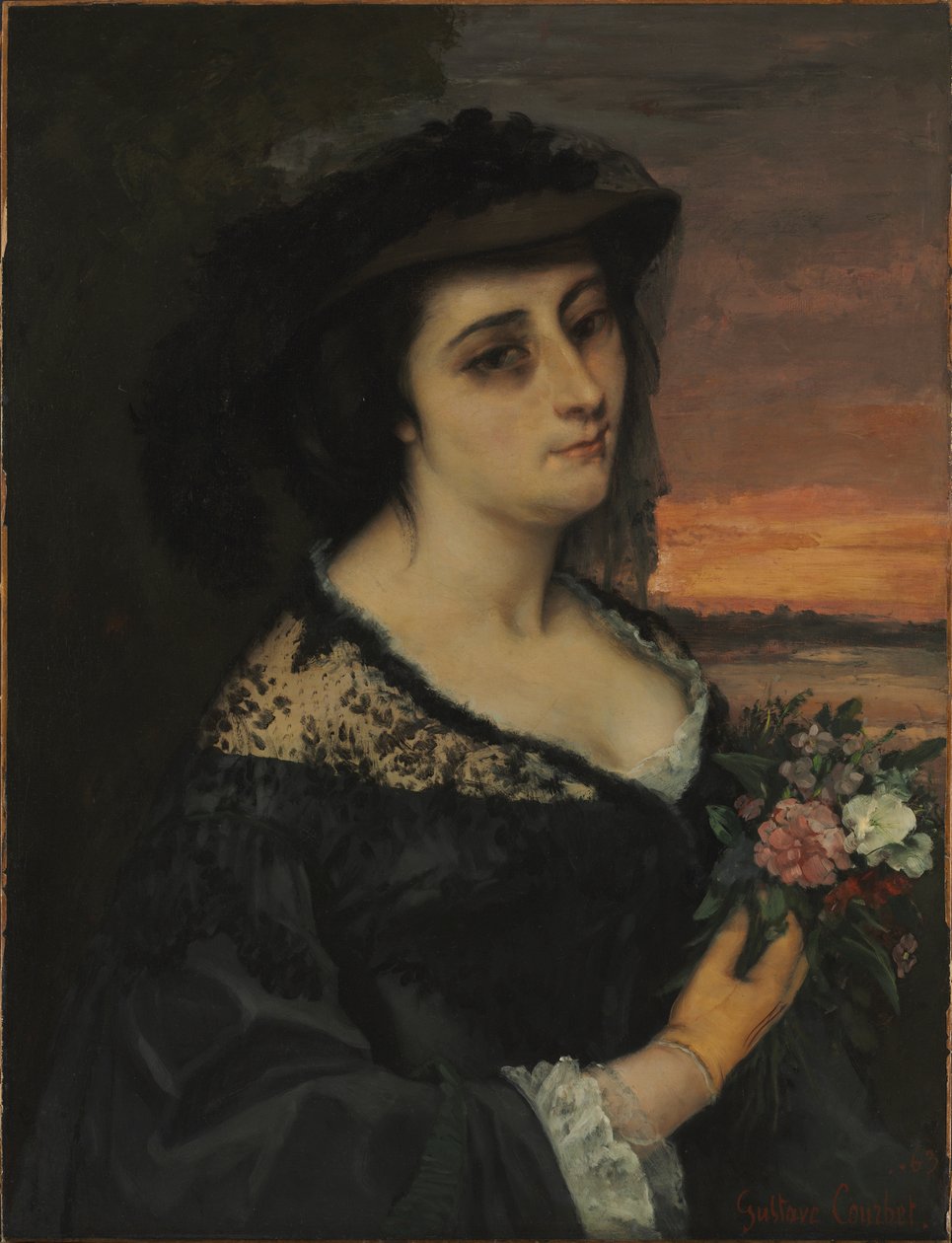 Bayan L... (Laure Borreau) by Gustave Courbet
