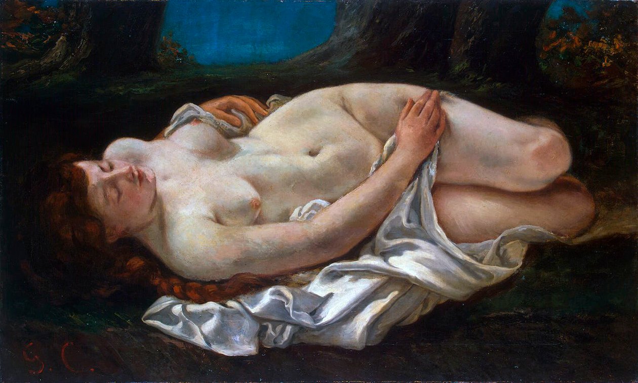 Yatan Kadın, 1865. by Gustave Courbet