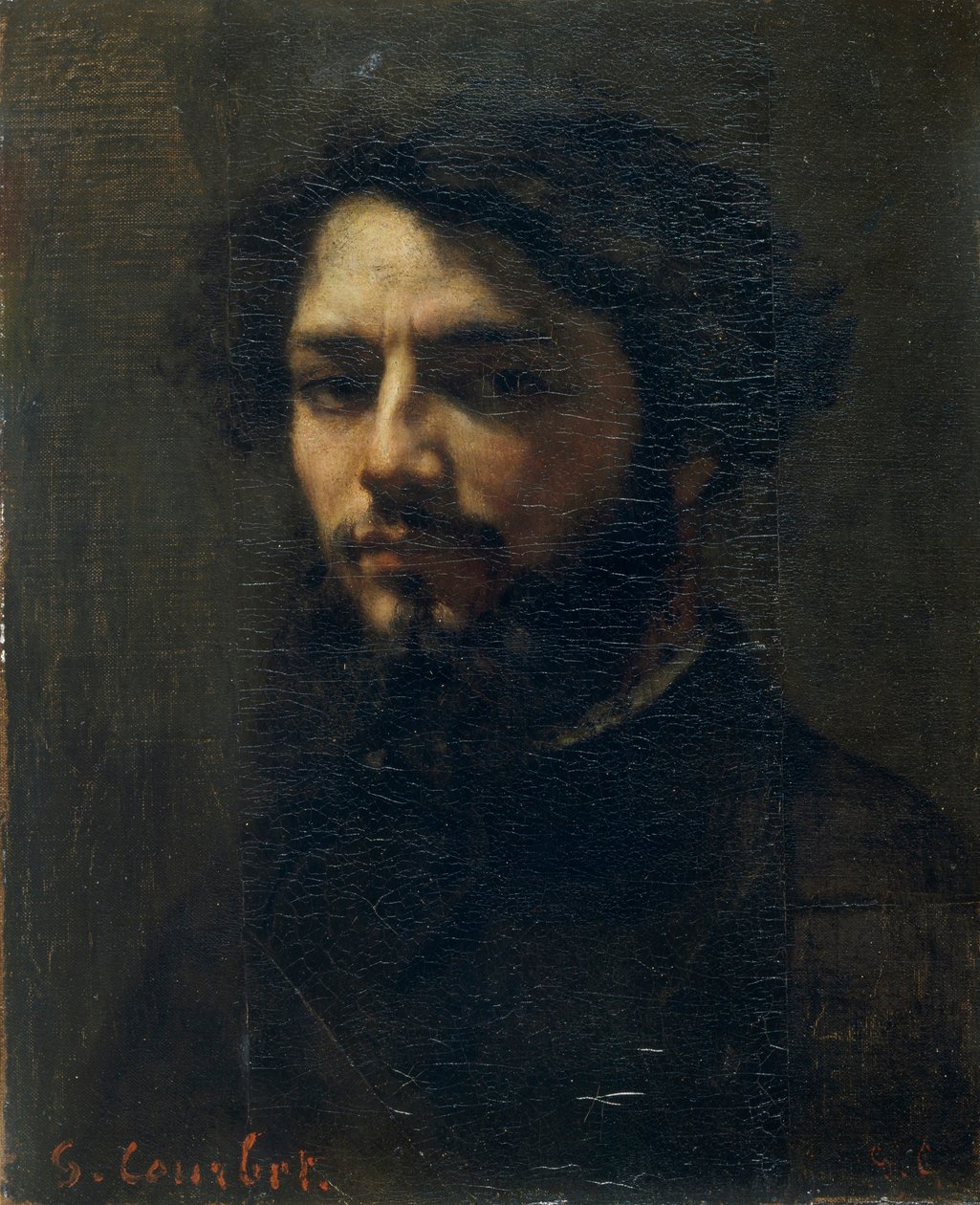 Otoportre, c. 1850. by Gustave Courbet