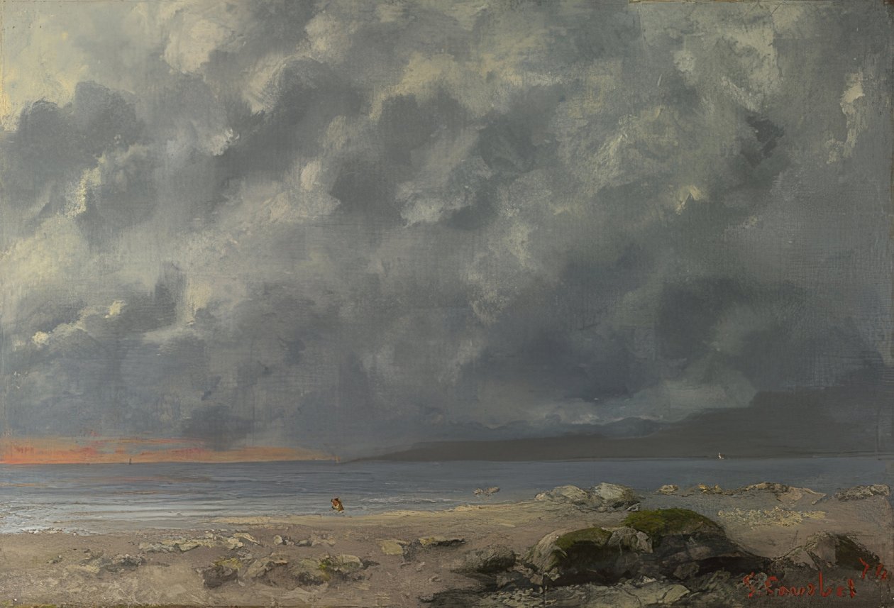 Plaj müziği. 1874 by Gustave Courbet