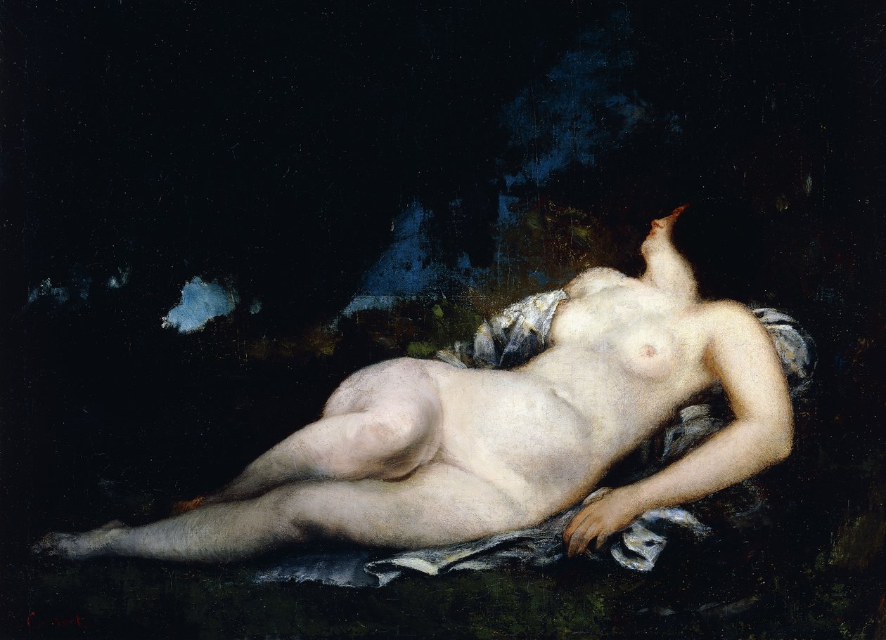 Uyuyan Bir Kadın İçin Çalışma, c.1852 by Gustave Courbet