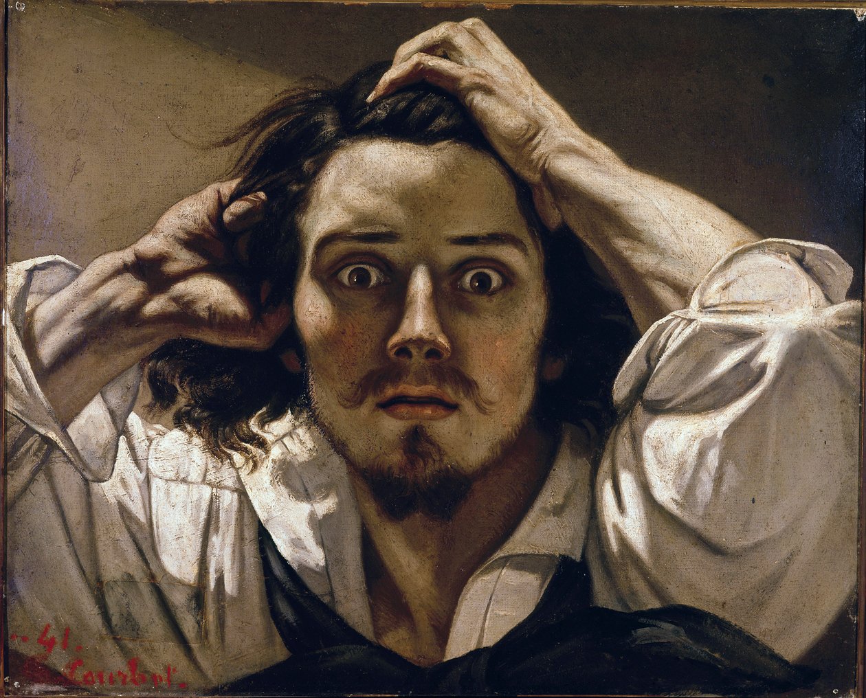 Çaresiz Adam (Oto Portre) by Gustave Courbet