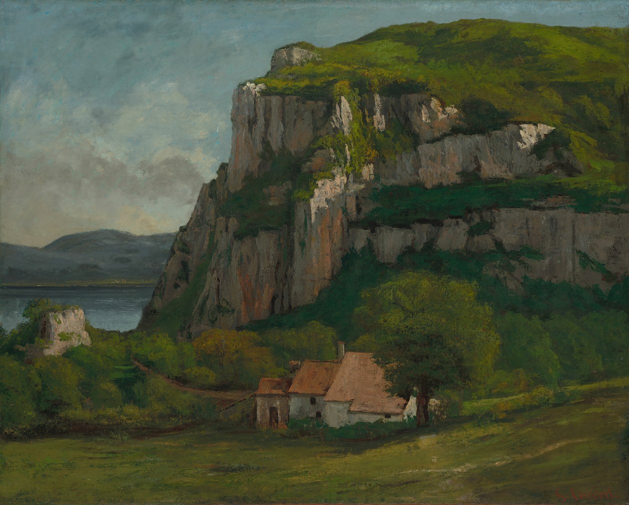 Hautepierre Kayası, c. 1869. by Gustave Courbet