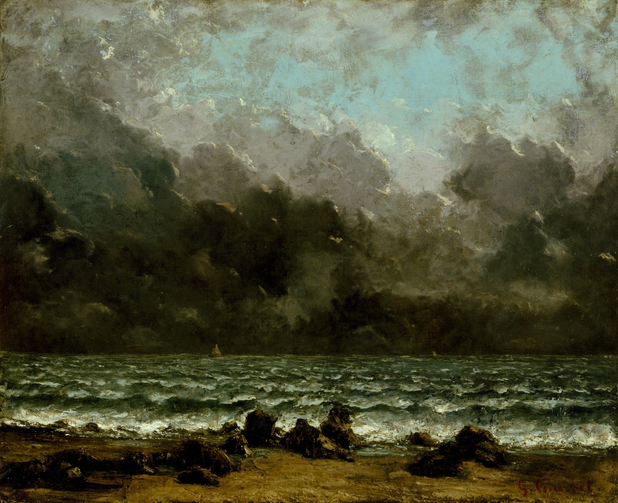Deniz, 1865 veya sonrası. by Gustave Courbet