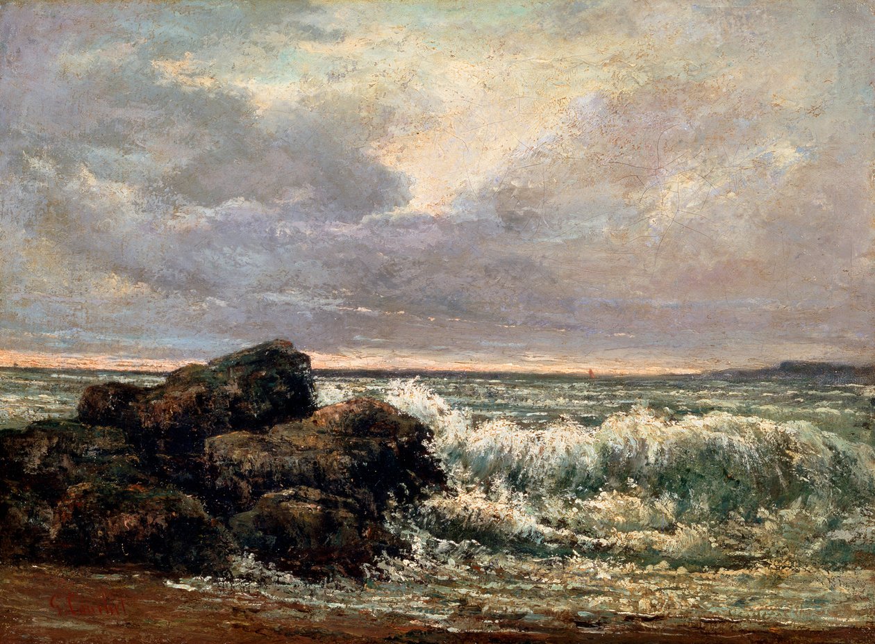 Dalga, c1870. by Gustave Courbet